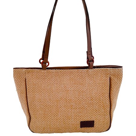 Bolsa Sacola Beach Cor  Nude Marca Lefity