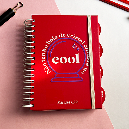 Planner Bola de Cristal - 2026 Vermelho - EDIÇÃO LIMITADA
