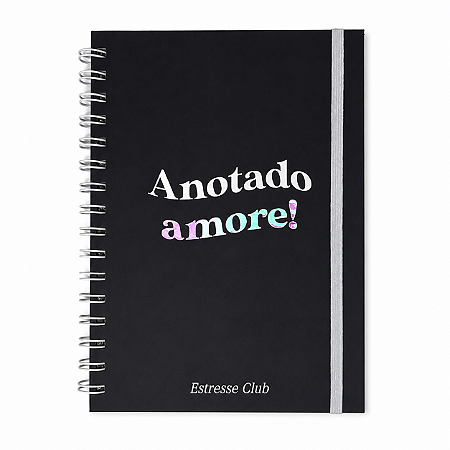 Caderno Anotado Amore - Preto