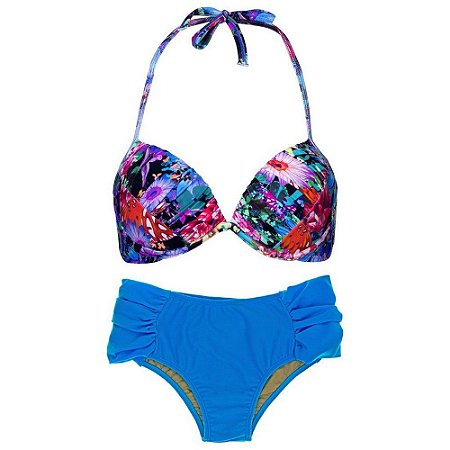 Conjunto Renata Florido e Azul