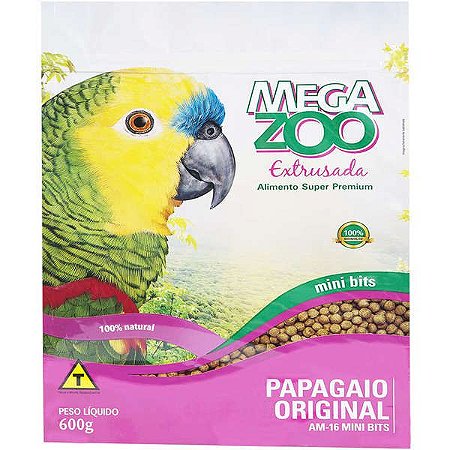 Alimento Extrusado Para Papagaio Megazoo Mini Bits (AM16) 600g