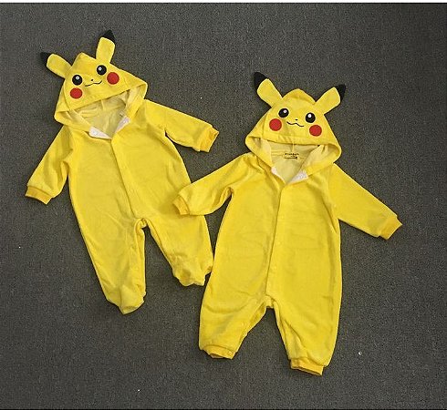 Macacao Pikachu Pokemon Com Capuz Importado Bebe Requinte