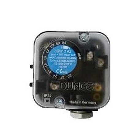 Queimadores industriais - Pressostato Dungs LGW 3A2