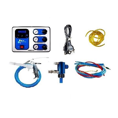 Equipamentos para pintura eletrostática a pó - Equipamento Prisma Fonte + Pistola + Chicote + Câmara ejetora + Mangueira
