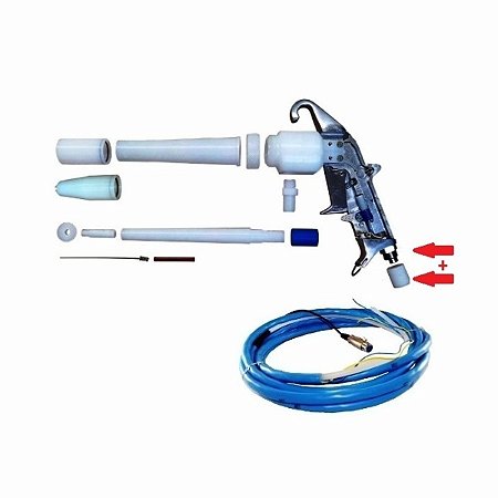 Equipamentos para pintura eletrostática a pó - Prensa Cabo de Alta Tensão (Completo Niple+Porca)