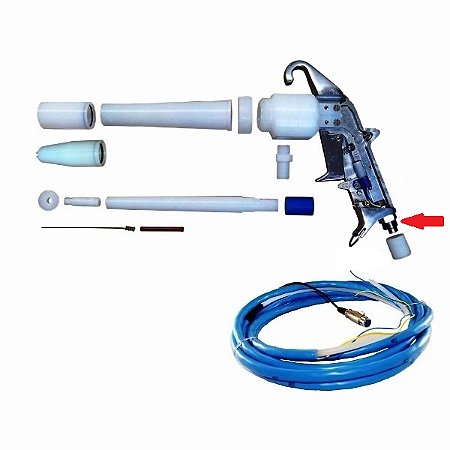 Equipamentos para pintura eletrostática a pó - Prensa Cabo de Alta Tensão (Niple Metálico)