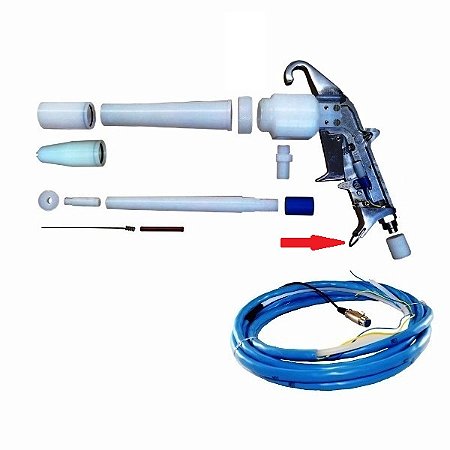 Equipamentos para pintura eletrostática a pó - Presilha da mangueira de tinta - PTM1 e PTM2