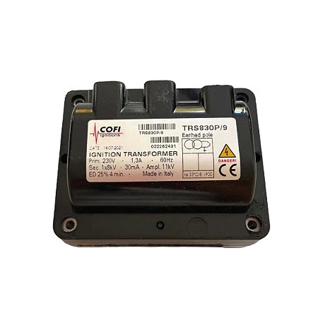 Queimadores industriais - Transformador de ignição Cofi TRS - 830P/ 9