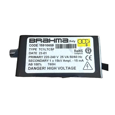 Queimadores industriais - Transformador de ignição Brahma TC1LTCSF