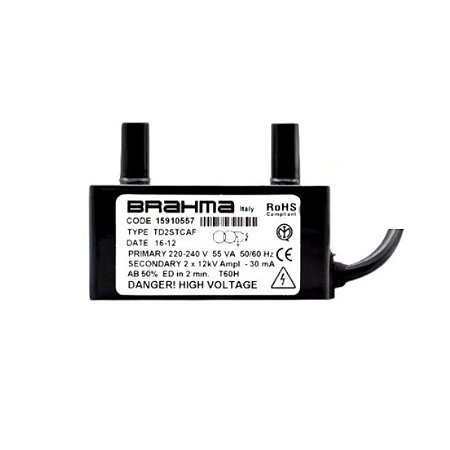 Queimadores industriais - Transformador de ignição Brahma TD2STCAF