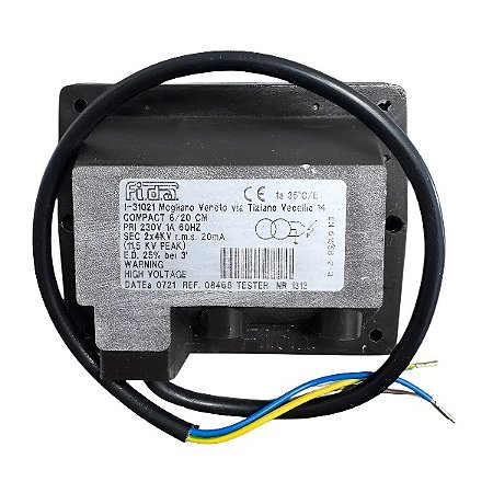 Queimadores industriais - Transformador de ignição FIDA - 8/20 CM