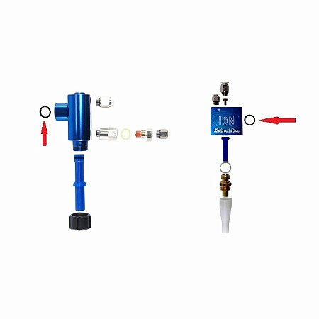 Equipamentos para pintura eletrostática a pó - Anel óring da entrada do Pó (câmara oval ou quadrada)