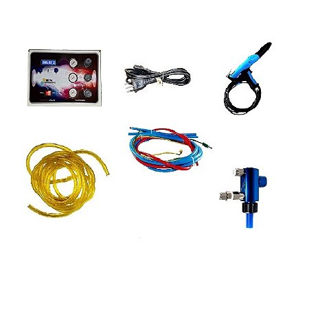 Equipamentos para pintura eletrostática a pó - Equipamento Prisma Plus Fonte + Pistola + Câmara + Chicote + Mangueira
