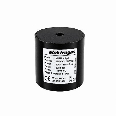 Queimadores industriais - Bobina ELEKTROGÁS VMR 6 VML 6 - RP 2” - 200 mBar 230V 50-60Hz