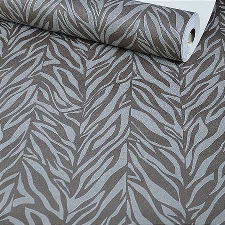 Papel de Parede Zebra Marrom Escuro