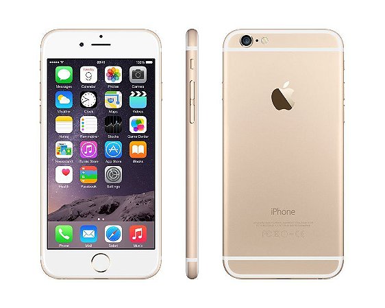 APPLE IPHONE 6 PLUS 64GB DOURADO COM 2 ANOS DE GARANTIA