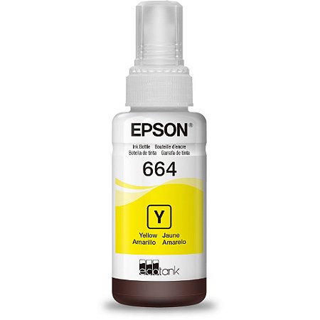 TINTA EPSON T664420 AMARELO | L200 L375 L220 L110 L355 L555 L455 L365 | 70ML