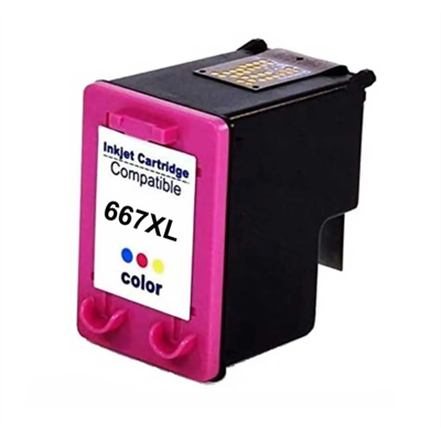 Cartucho de Tinta Compatível com HP 667XL Color 14 ml