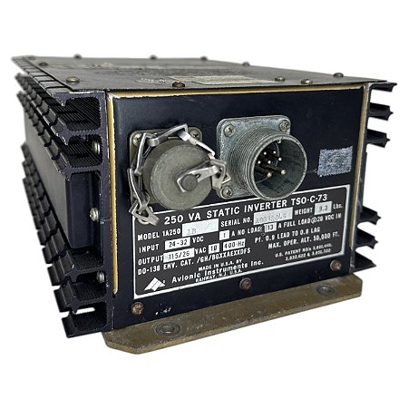 STATIC INVERTER - 1A250 1B - AVIONIC INTRUMENTS INC (P/N 1A2501B I S/N A0332045)