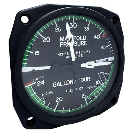 MANIFOLD PRESSURE/FUEL FLOW - IUO28 - EDO-AIRE MITCHELL (P/N 35711-2 I S/N 19426)
