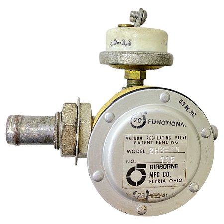 VACUUM REGULATING VALVE - 2H3-19 - PARKER - (P/N 2H3-19 I S/N 11F)