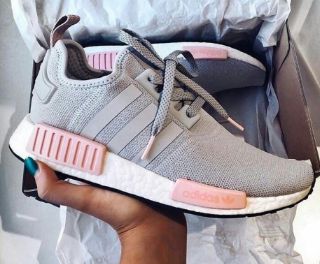 nmd adidas cinza e rosa