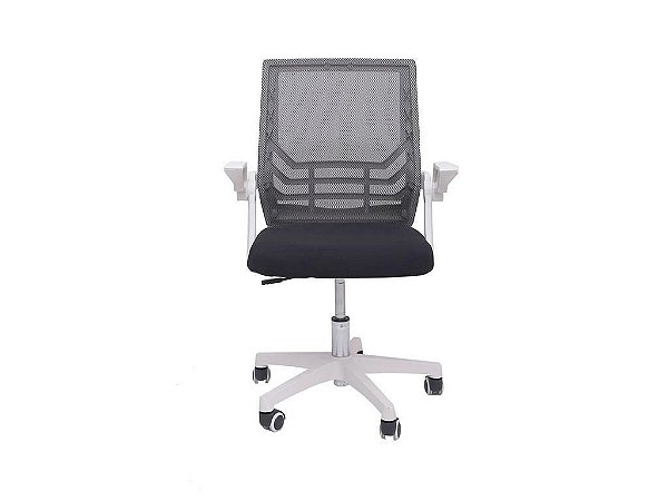 Cadeira de Escritorio PCTOP Slim Branco com Preto - 801