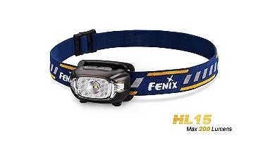 Lanterna para Cabeça Fenix HL15 Preto - 200 Lúmens