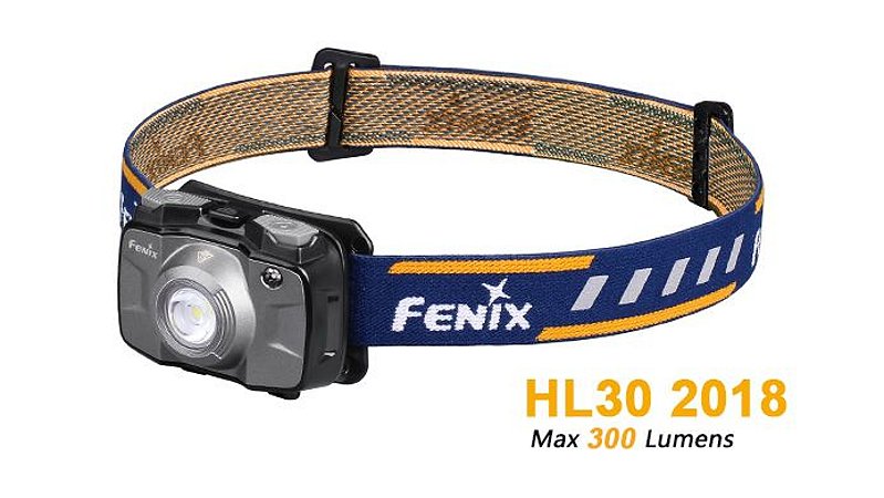 Lanterna Fenix - HL30 2018 Cinza - 300 Lúmens