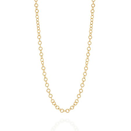 GARGANTILHA BANHADA A OURO 18K FIO CADEADO