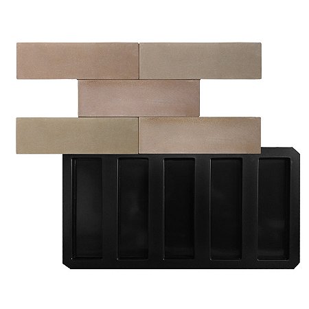 109 - Forma Brick's Liso - 5 peças 24 x 7 cm