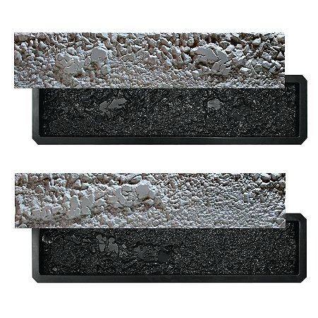 317 - Kit de 2 Formas Dark Stone - 80 x 16,5 cm