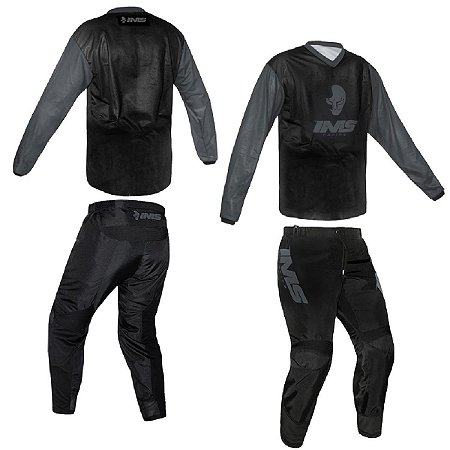 Conjunto Ims Mx Active Preto e Cinza - Ibox28- A Casa Do Motocross