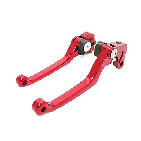 MANETES RETRATEIS USINADOS HONDA XR250 TORNADO/ XRE 300/ FALCON/ BROS 160 RED DRAGON