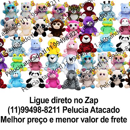 Animais de pelúcia sortidos para grua com 80 unidades Mix3