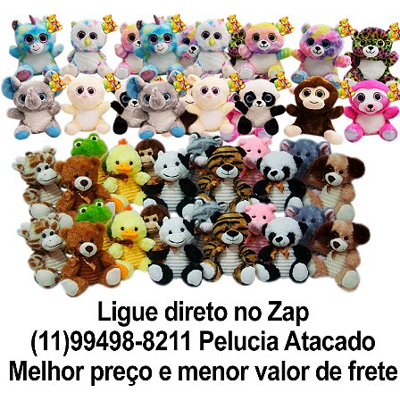Animais de pelúcia sortidos para grua com 80 unidades Mix4