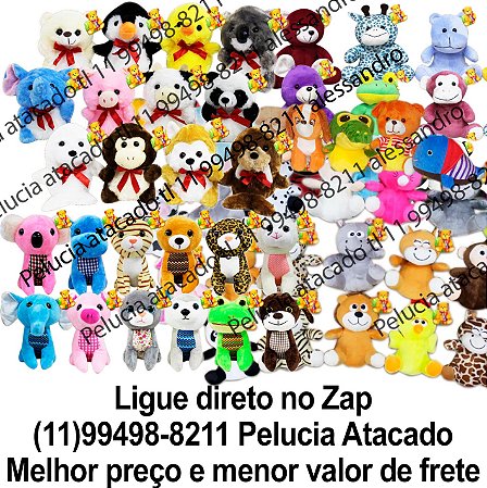 Animais de pelúcia sortidos para grua com 80 unidades Mix12