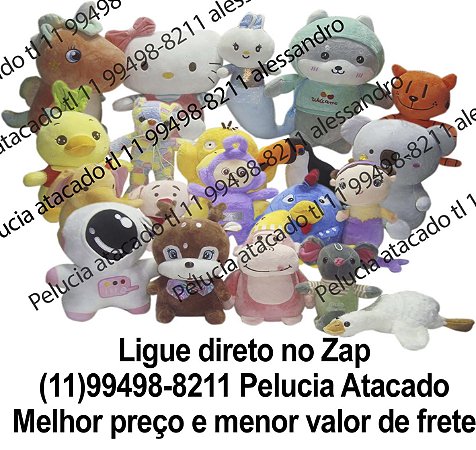 Animais de pelúcia sortidos para grua linha premium com 20 unidades Mix112