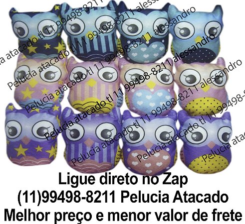 Almofada Coruja De pelúcia sortidos para grua com 80 unidades Mix137