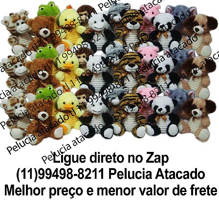 Animais de pelúcia sortidos para grua fizzy cod 1536 com 100 unidades