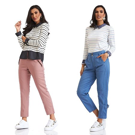 T-Shirt gola bordada Eva bella Ana Júlia