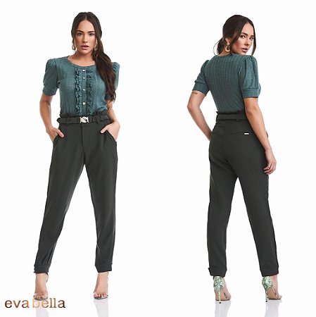 Calça Alfaiataria Verde Eva bella Mayla