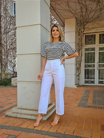 Calça Jeans Branca Eva Bella