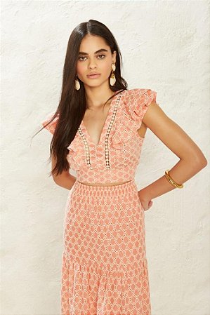 Cropped de Lesie com babado Morina Breeze
