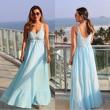 Vestido Longo busto de renda Morina 37275