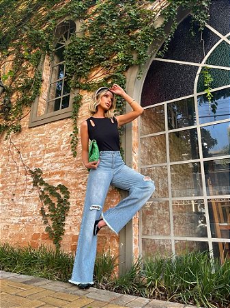 Calça Flare Jeans Eva bella