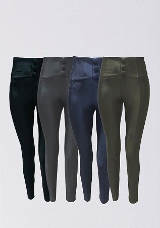 Calça Power Morina com botão frontal