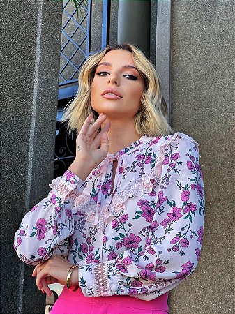 Camisa estampa exclusiva floral EVA BELLA Ingrid