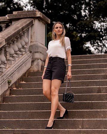 SHORT COM CINTO EVA BELLA MARIZA