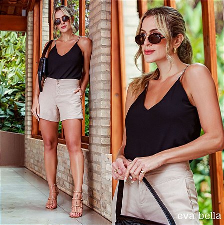 Regata alça strass Eva Bella Lis\ Maria